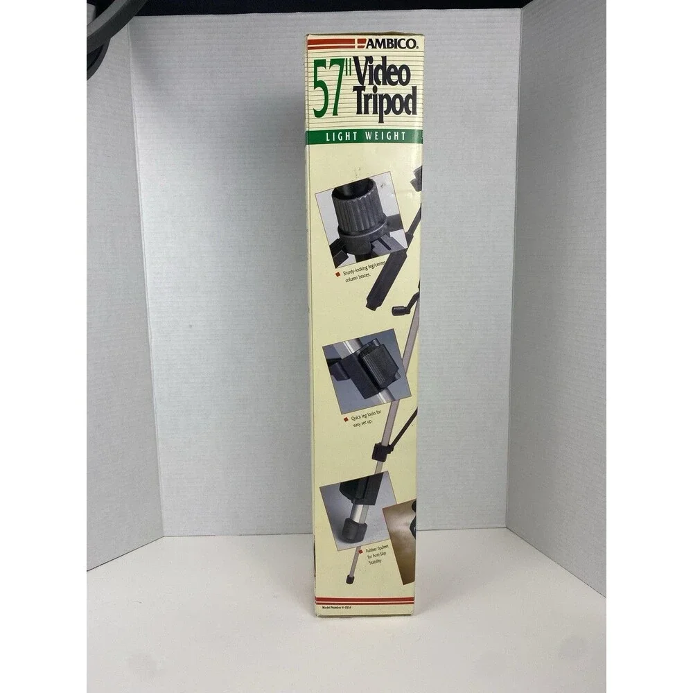 Ambico V-0554 Camera Camcorder Tripod Vintage Tripod 1994 *NEW IN BOX*